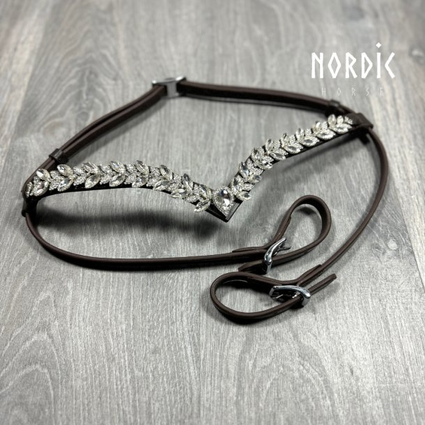 Trense Silver Leaves - Brun lder