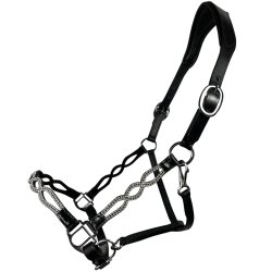 Ldergrime med udskringer og hvide sten