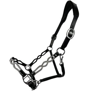 Ldergrime med udskringer og hvide sten