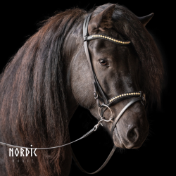 Komb. n�serem med metaliske sten - Creme