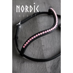 Trense med metaliske sten - Pink