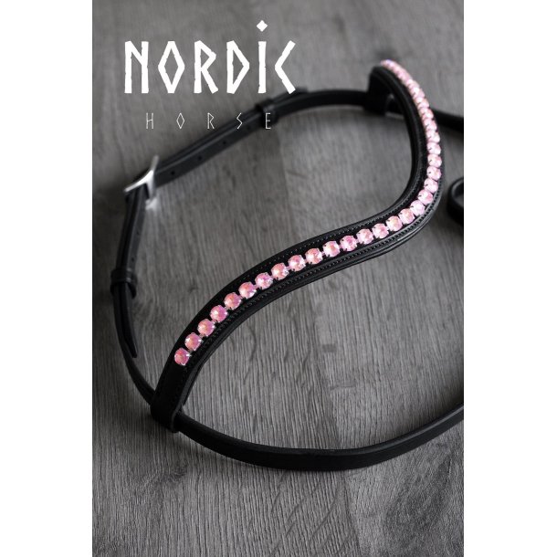 Trense med metaliske sten - Pink