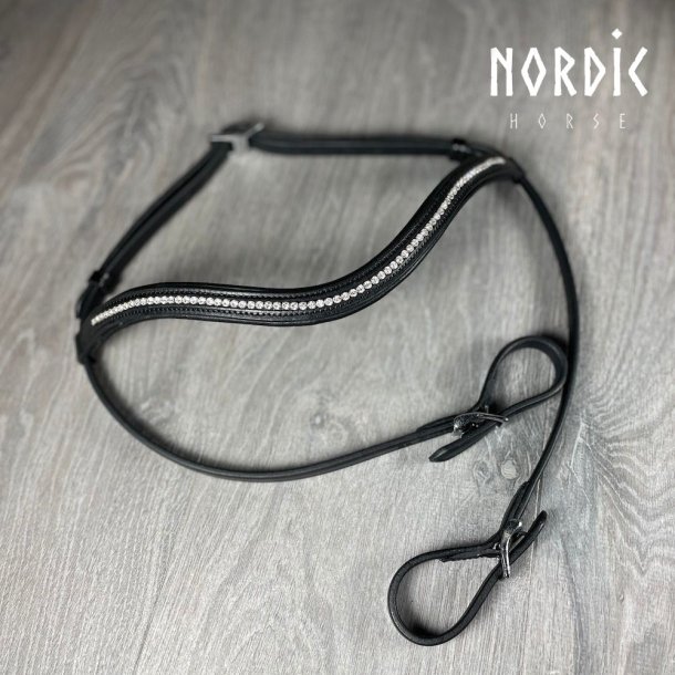 Nakkestykke og pandebnd med en rkke sm sten