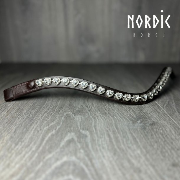 Pandebnd White Hearts - Brun 