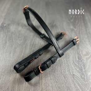 Sidestykker til hackamore med rosegold spnder