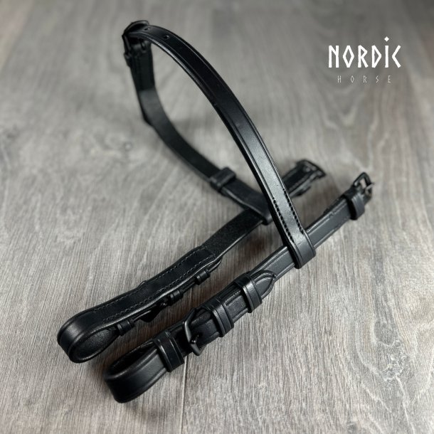 Sidestykker til hackamore med sorte spnder