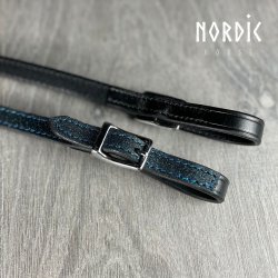 Nakkestykke med bl glitter