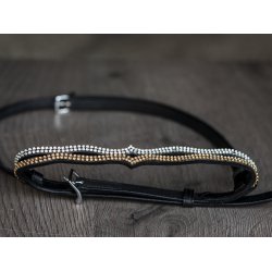 Engelsk nserem 8 med overside sten, slv/guld