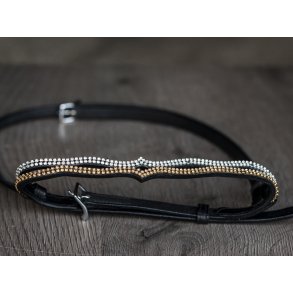 Engelsk nserem 8 med overside sten, slv/guld