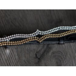 Engelsk nserem 8 med overside sten, slv/guld