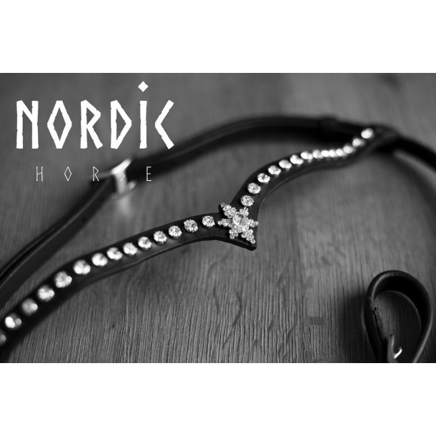 Pandebnd med 1 rkke sten og stjerne i midten