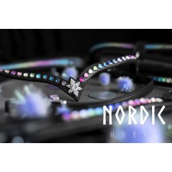 Nakkestykke og pandebnd med 1 rkke sten og stjerne i midten