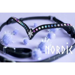 Nakkestykke og pandebnd med 1 rkke sten og stjerne i midten