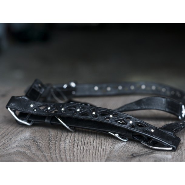 L�dergrime med banket m�nster