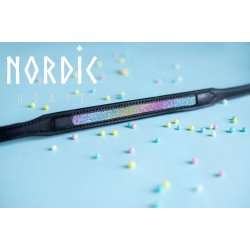 Nakkestykke uden pandebnd med rainbow glitter p siderne