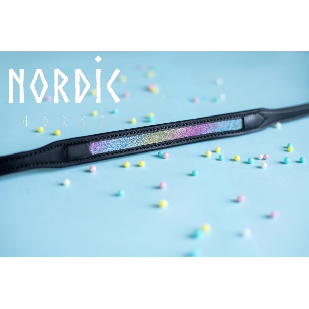 Nakkestykke uden pandebnd med rainbow glitter p siderne