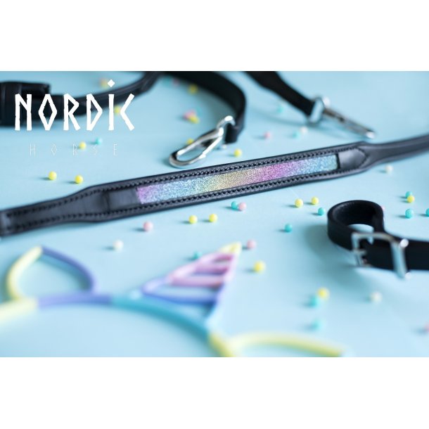 Nakkestykke uden pandebnd med rainbow glitter p siderne