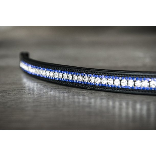 Pandebnd med store sten i midten og sm farvede kanter