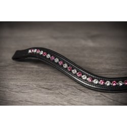 Pandebnd med farvede og hvide sten