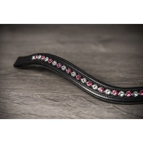 Pandebnd med farvede og hvide sten