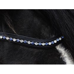 Pandebnd med farvede og hvide sten