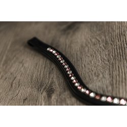 Pandebnd med farvede og hvide sten