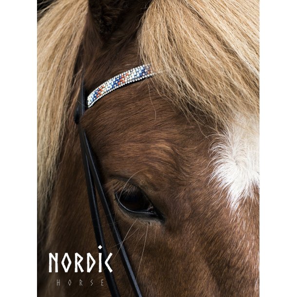 Pandebnd med flere farver sten