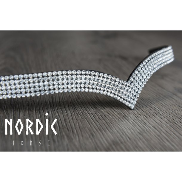 V-Pandebnd med rkker af hvide sten