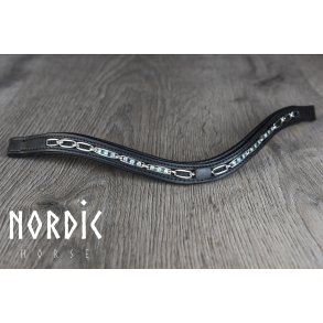 Pandebnd med sm farvede sten og metal